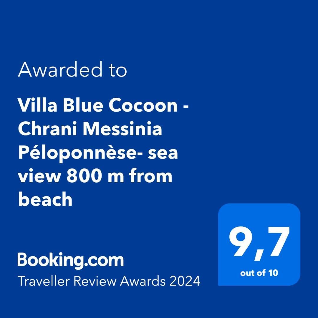 Villa Blue Cocoon - Chrani Messinia Peloponnese- Sea View 800 M From Beach Kültér fotó