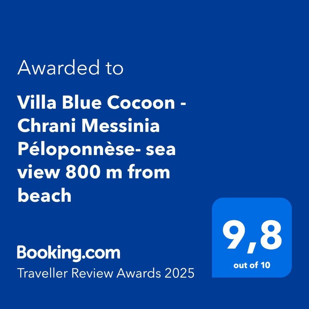 Villa Blue Cocoon - Chrani Messinia Peloponnese- Sea View 800 M From Beach Kültér fotó